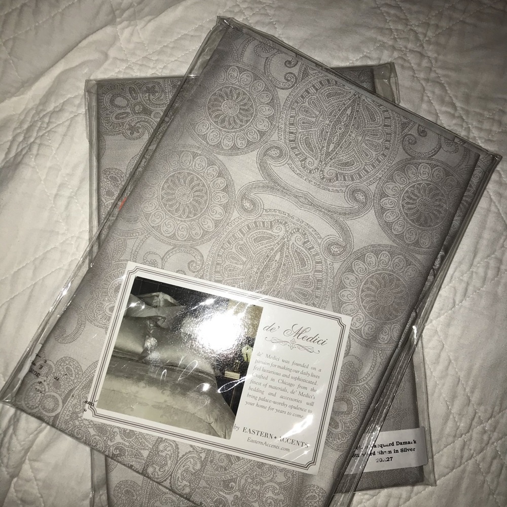 Luxury NEW Incanto De Medici shams 100% EGYPTIAN